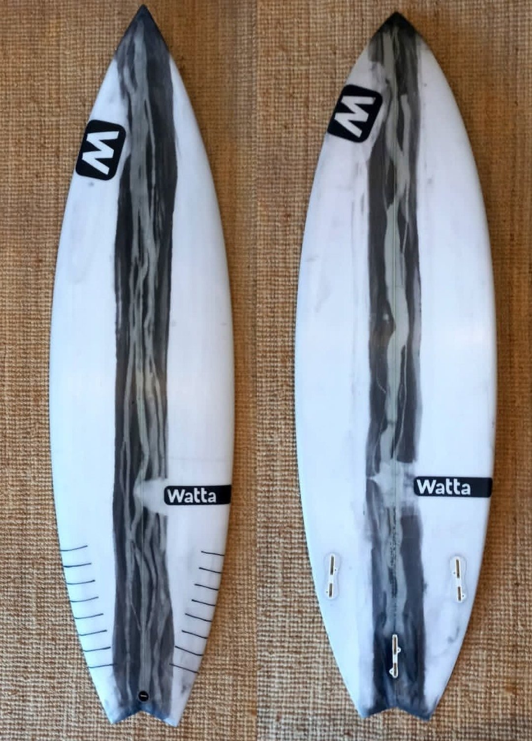 Watta Warpdrive surfboard shaped by hand