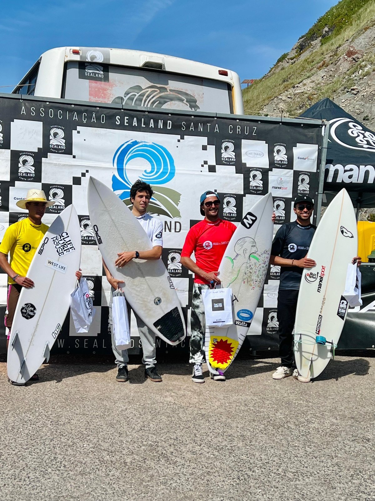 Jomi Galeão at a contest on the Silver Coast with his Watta